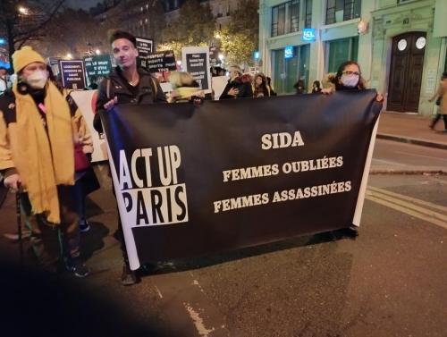Manifestation d'Act up Paris à l'occasion de la Journée mondiale de lutte contre le sida le 1/12/2022